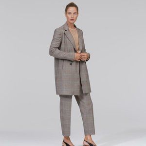 Zara - Checked Double-Breasted Coat